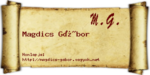 Magdics Gábor névjegykártya